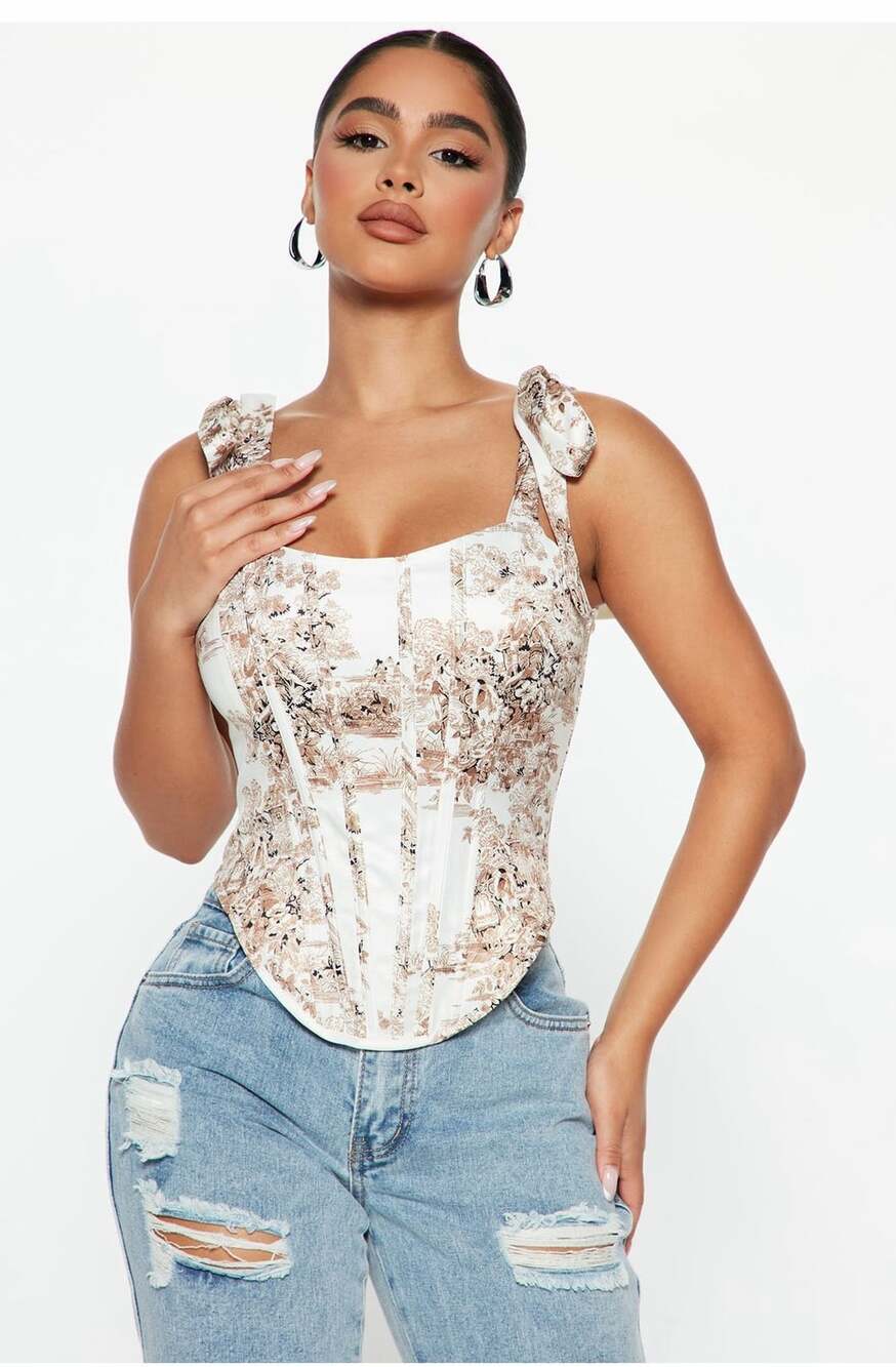Something Special Corset Top Ivory Combo